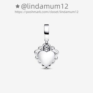 Pandora Sparkling Heart Double Dangle Charm